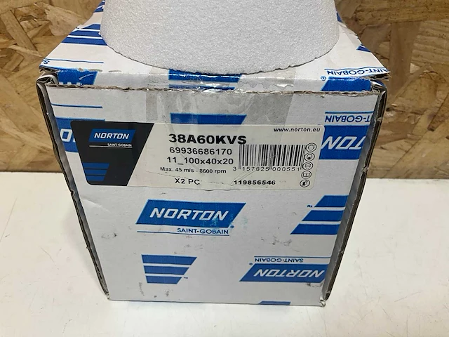 Norton 38a60kvs komsteen 100x40x20 (2x) - afbeelding 2 van  3