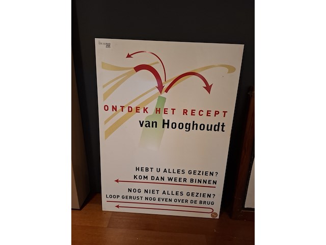 Nostalgisch schoolbord en infobord 'ontdek het recept van hooghoudt' - afbeelding 3 van  3