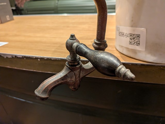 Nostalgische au-bain marie met tapkraan, saksisch decor, eind 19e eeuw, 19e eeuw - afbeelding 3 van  8