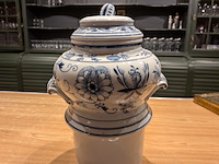 Nostalgische au-bain marie met tapkraan, saksisch decor, eind 19e eeuw, 19e eeuw - afbeelding 5 van  8