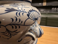 Nostalgische au-bain marie met tapkraan, saksisch decor, eind 19e eeuw, 19e eeuw - afbeelding 8 van  8