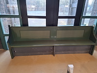 Nostalgische kerkbank groen - afbeelding 2 van  7