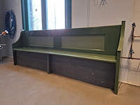 Nostalgische kerkbank groen - afbeelding 2 van  8