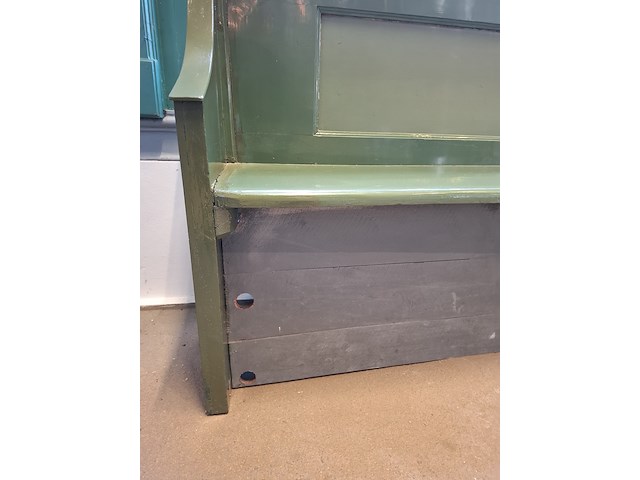 Nostalgische kerkbank groen - afbeelding 5 van  8