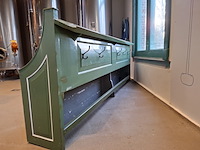 Nostalgische kerkbank groen - afbeelding 6 van  8