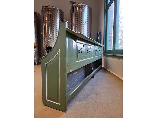 Nostalgische kerkbank groen - afbeelding 7 van  8