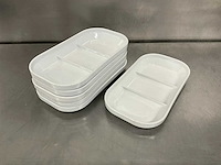 Nova hotelporselein - 3-vaks serveerplateau met deksel (180x) - afbeelding 2 van  6