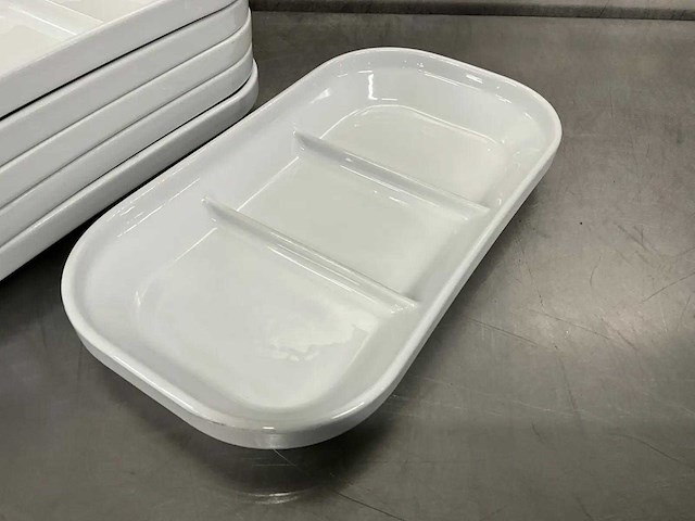 Nova hotelporselein - 3-vaks serveerplateau met deksel (180x) - afbeelding 4 van  6