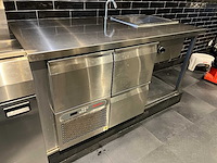 Novameta - horeca koelwerkbank 3 lades met met ingebouwde au bain-marie en kraan