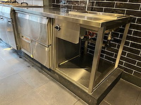 Novameta - horeca koelwerkbank 3 lades met met ingebouwde au bain-marie en kraan - afbeelding 2 van  5