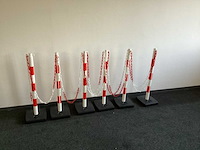 Novap afzetpaaltjes met ketting (6x) - afbeelding 1 van  2