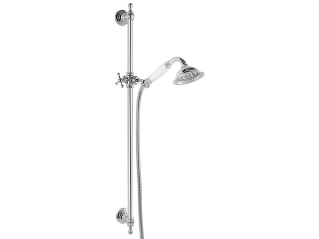 Novaservis doucheset retro met handdouche, douchestang, douchehouder en doucheslang, chroom - afbeelding 1 van  4