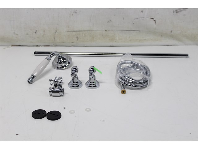 Novaservis doucheset retro met handdouche, douchestang, douchehouder en doucheslang, chroom - afbeelding 3 van  4