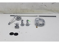 Novaservis doucheset retro met handdouche, douchestang, douchehouder en doucheslang, chroom - afbeelding 3 van  4