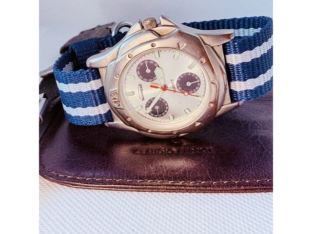 Novastar vintage militaire horloge met nieuwe nato band - afbeelding 3 van  5