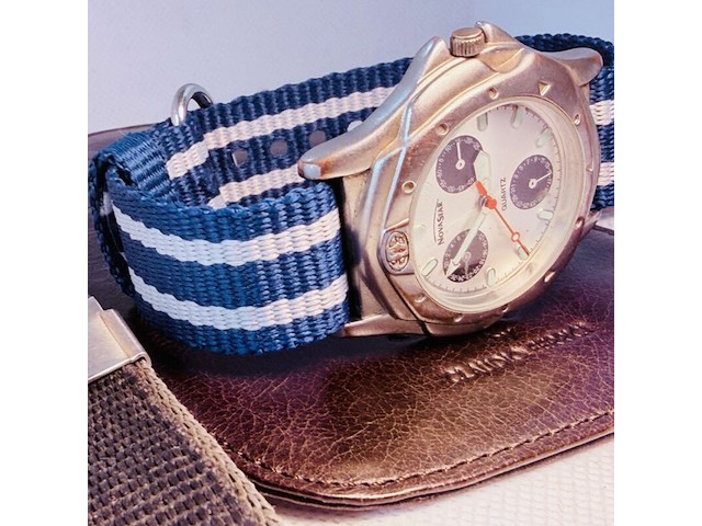 Novastar vintage militaire horloge met nieuwe nato band - afbeelding 4 van  5