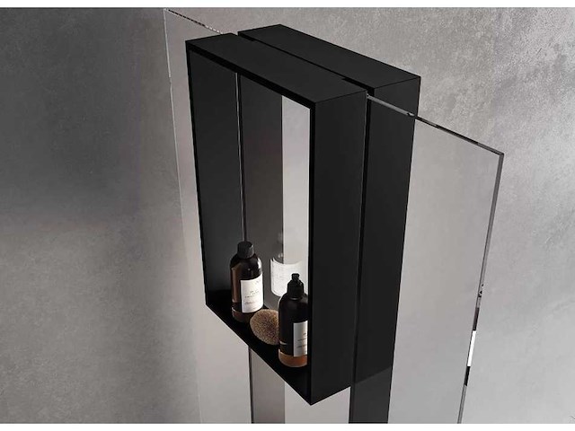 Novellini - frame one silver - porta oggetti - doucheopbergbox voor glasophanging - afbeelding 1 van  4