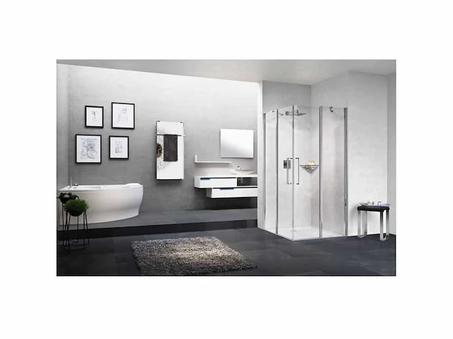 Novellini - hoekinstap met schuifdeur 87-89 x 200 cm - afbeelding 1 van  4