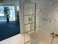Novellini - inloopdouche met vakverdeling brushed gold 78 x 200 cm - afbeelding 2 van  4