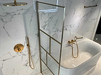 Novellini - inloopdouche met vakverdeling brushed gold 78 x 200 cm - afbeelding 4 van  4