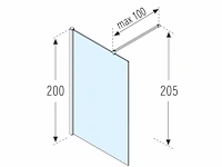 Novellini - kuadra - inloopdouche 200 x 120 cm - afbeelding 3 van  6