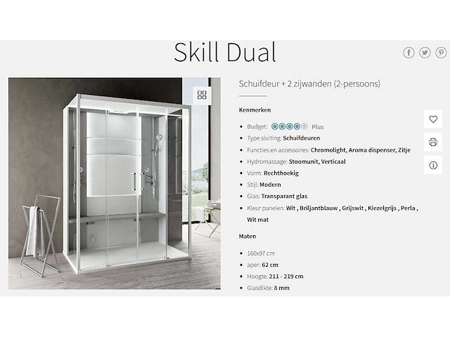 Novellini - skill duo - - stoomcabine - afbeelding 3 van  8