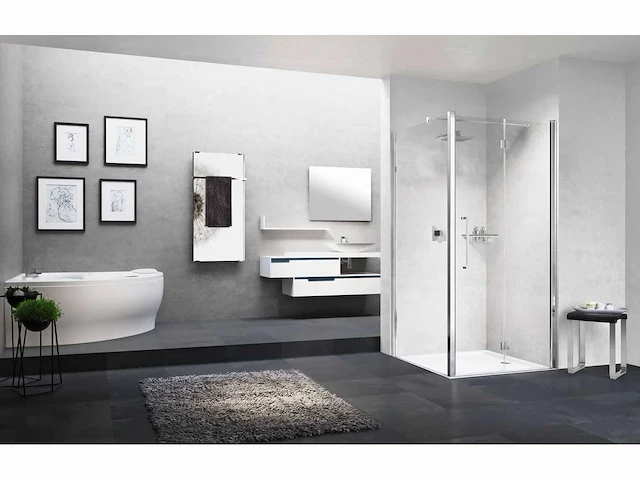 Novellini - young 1b - douche & badwand 200 x 75 cm - afbeelding 2 van  5