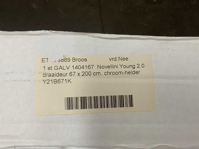 Novellini - young 2.0 - douchedeur 67x200 cm - afbeelding 5 van  5