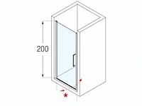 Novellini - young 2.0 - draaideur 200 x 80 cm - afbeelding 2 van  3