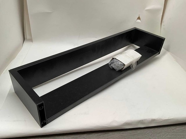 Novellini frame planchet met handdoekhouder mat zwart - afbeelding 2 van  4