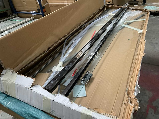 Novellini louvre g draaideur voor nis 108/111x195cm links chroom/helder - afbeelding 2 van  4