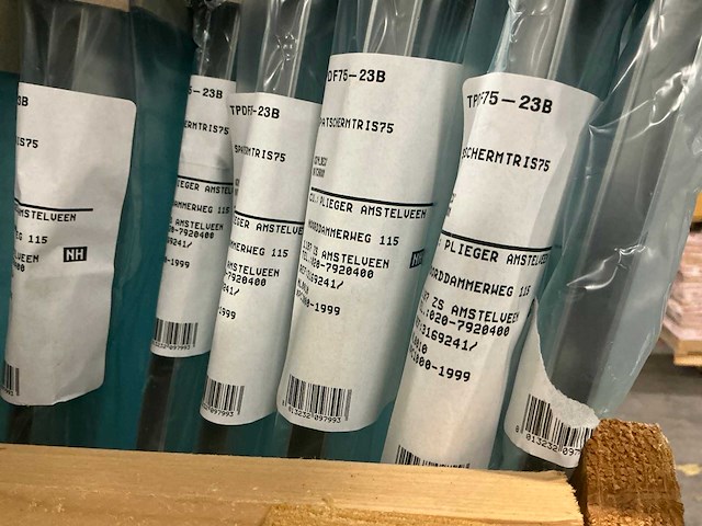 Novellini tris acryl 75 cm chroom profiel tpdf75-23b spatscherm - afbeelding 3 van  4