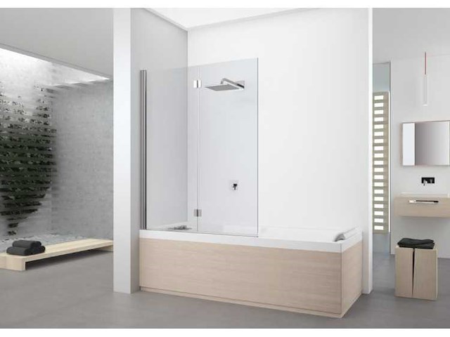 Novellini young 1bsv links 120x151.6cm 2-delig klapbadscherm - afbeelding 1 van  4