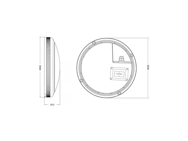 Noxion econox 20w led opbouwarmatuur (3x) - afbeelding 2 van  3
