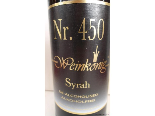 Nr. 450 weinkoning syrah - 750 ml - winkelverkoopprijs € 7.95 - afbeelding 2 van  3