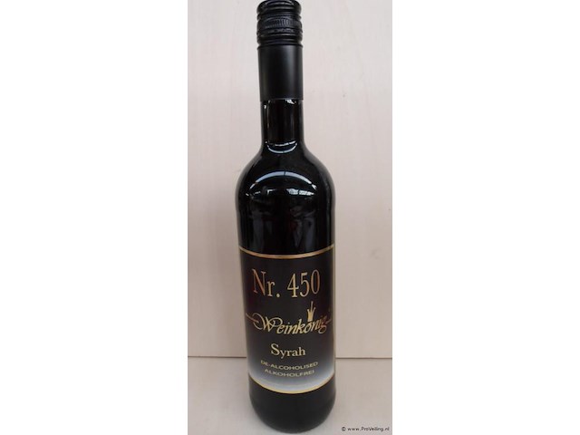 Nr. 450 weinkoning syrah - 750 ml - winkelverkoopprijs € 7.95 - afbeelding 1 van  3