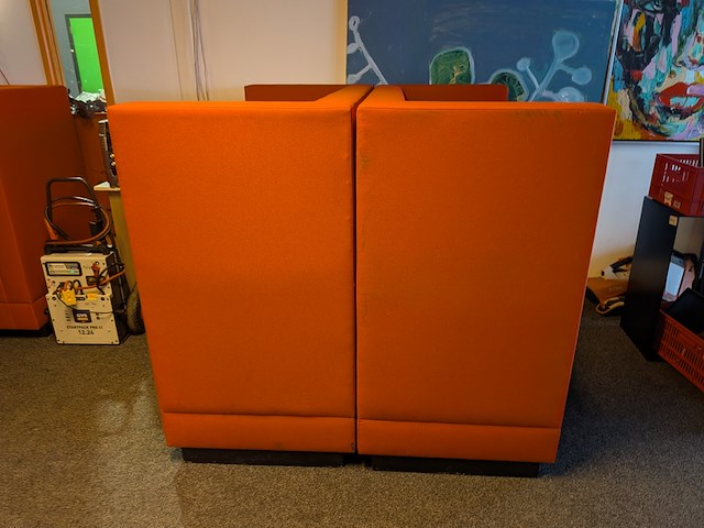 (ns materiaal) 2x akoestische stiltebank, rood, rood - afbeelding 4 van  5