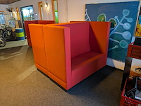 (ns materiaal) 2x akoestische stiltebank, rood - afbeelding 1 van  5