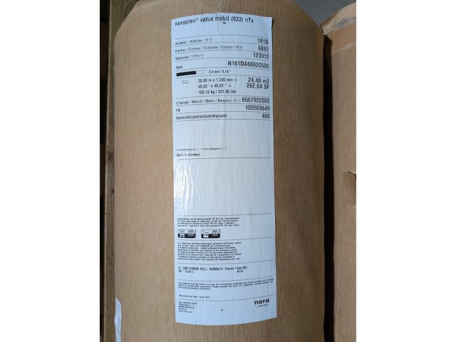 (ns materiaal) 3x rol rubberen vloerbedekking, noraplan, valua mobil (933) ntx, 6882, 2022 - afbeelding 4 van  4