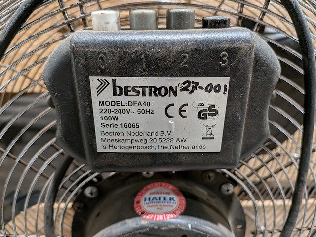 (ns materiaal) 3x vloerventilator, bestron, dfa40 - afbeelding 5 van  8