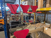 (ns materiaal) 4x barkruk, fritz hansen, series 7 - afbeelding 2 van  11