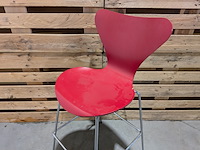 (ns materiaal) 4x barkruk, fritz hansen, series 7 - afbeelding 4 van  11