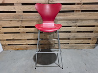 (ns materiaal) 4x barkruk, fritz hansen, series 7 - afbeelding 6 van  11