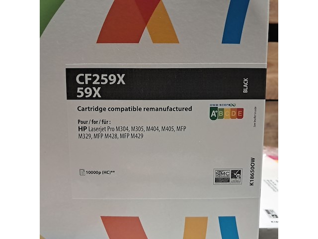 (ns materiaal) ± 50 tonercartridges, owa, cf259x, black, hp compatibel - afbeelding 3 van  9