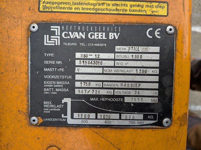 (ns materiaal) elektrische heftruck, still, r50-12, 1999 - afbeelding 16 van  24