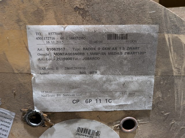 (ns materiaal) haspel met elektrische kabel, huber+suhner, radox 9 gkw-ax 3600v m - afbeelding 5 van  8