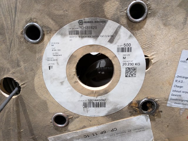 (ns materiaal) haspel met elektrische kabel, huber+suhner, radox 9 gkw-ax 3600v m - afbeelding 6 van  8