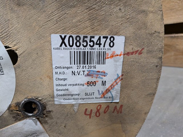 (ns materiaal) haspel met elektrische kabel, huber+suhner, radox 9 gkw-ax 3600v m - afbeelding 7 van  8