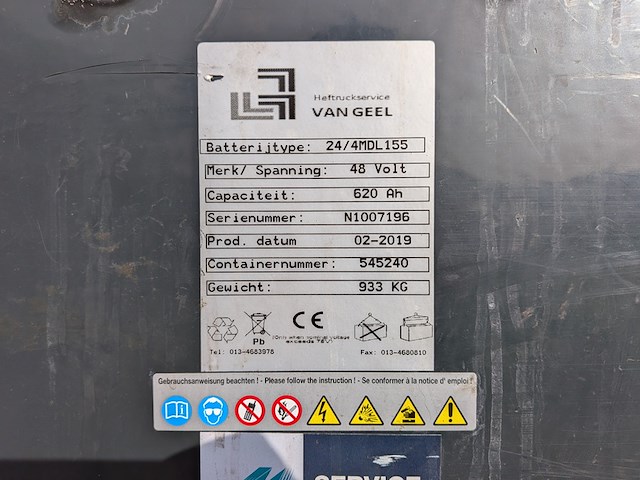 (ns materiaal) reachtruck, atlet, uns 160 dtf vre 675, 2007 - afbeelding 7 van  19