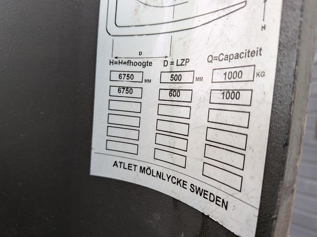 (ns materiaal) reachtruck, atlet, uns160dtf vre 675, 2005 - afbeelding 11 van  21